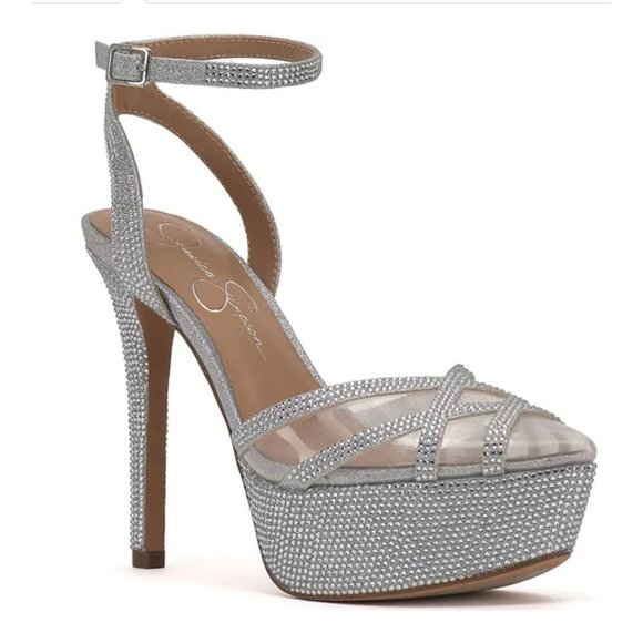 Jessica Simpson glittery‎ gorgeous platform pump New Size 8.5 - Picture 2 of 9